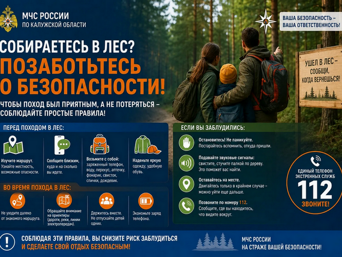 Безопасный поход в лес начинается с подготовки!.