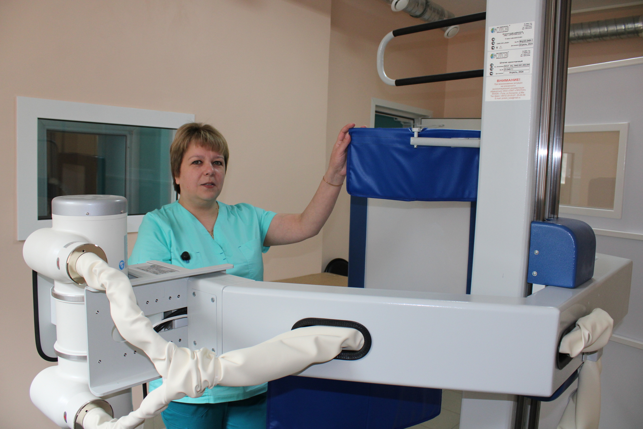 Обновленный флюорографический кабинет бетлицкой больницы принял первую сотню пациентов.